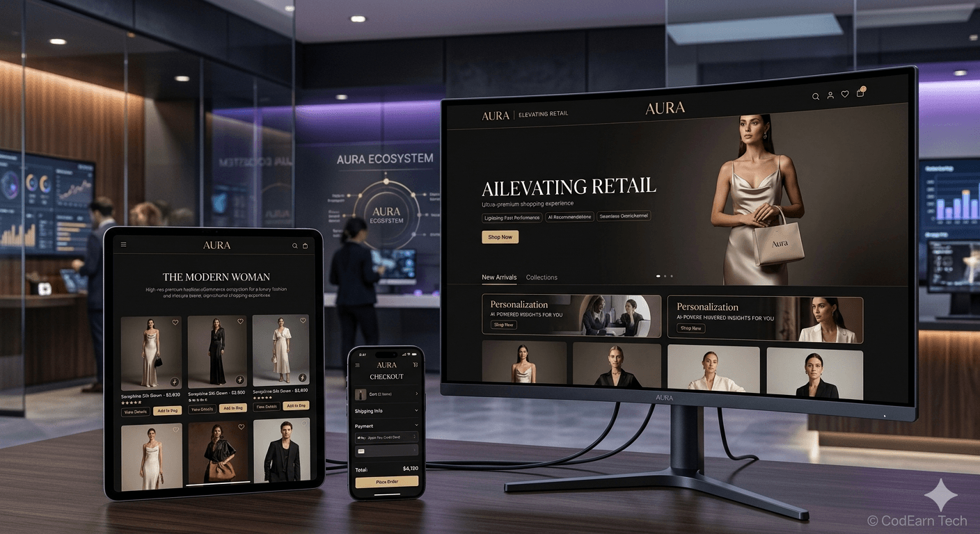 E-Shop Pro Ecosystem abstract background preview